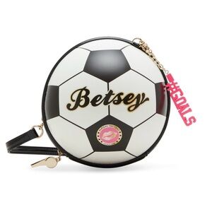 ❤️⚽️Betsey Johnson Goals Black and White Soccer Ball Crossbody⚽️❤️-NWT